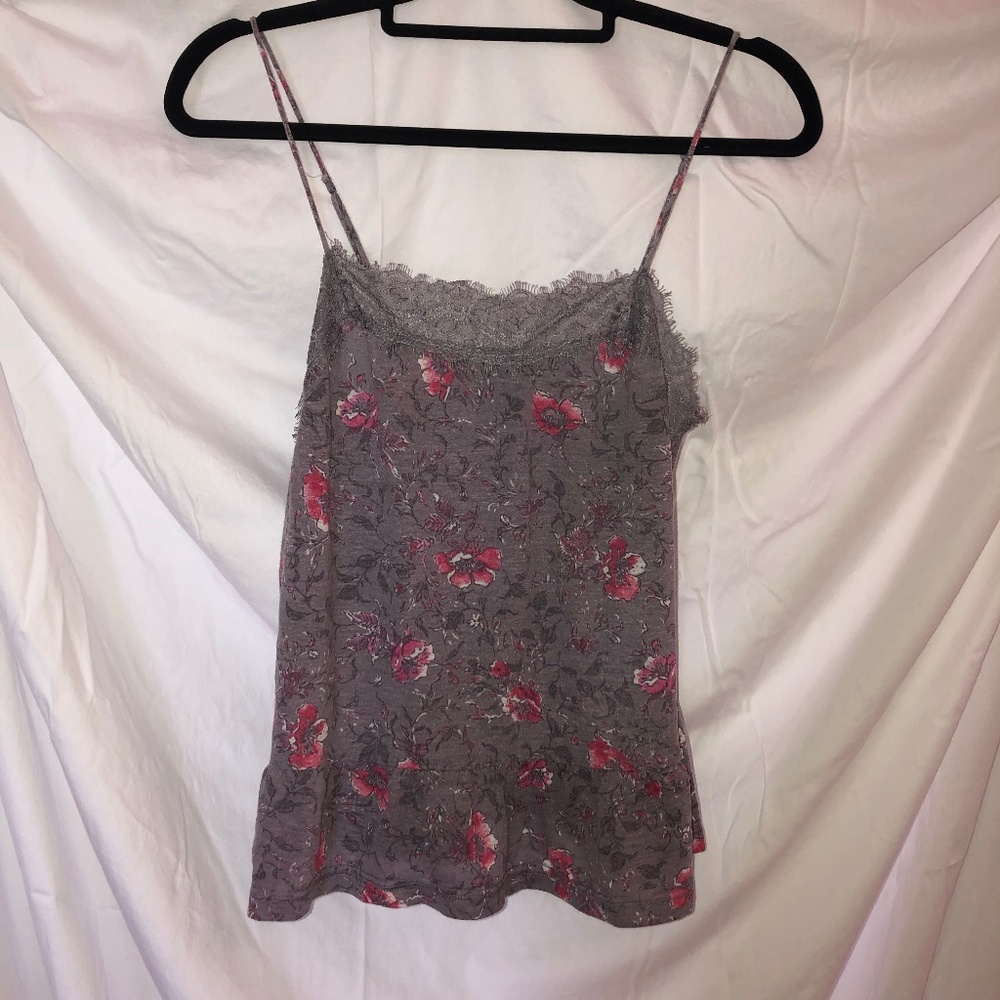 Floral Cami Top with Lace